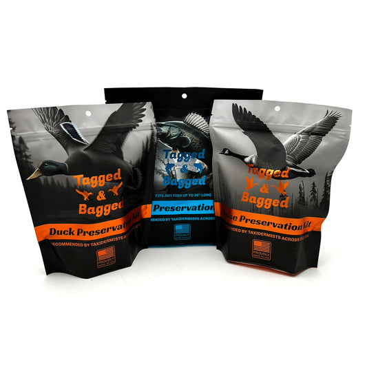 Duck, Large bird, and fish preservation kit bundle.