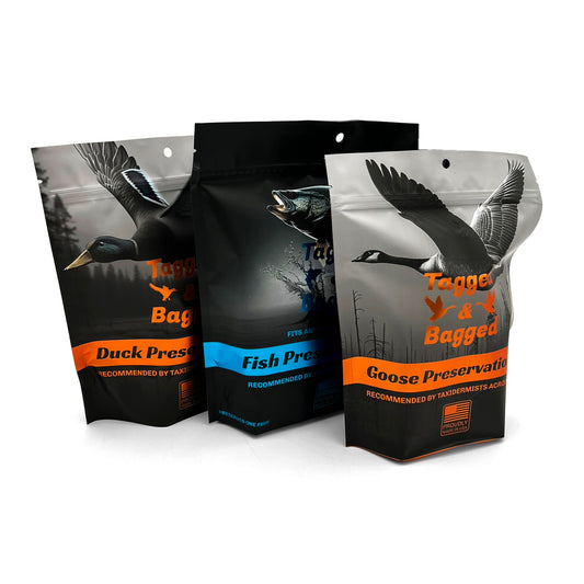 Duck, Large bird, and fish preservation kit bundle.